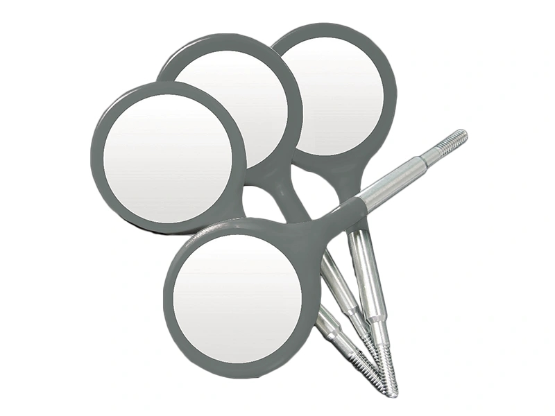 Crystal HD® dvipusės veidrodėlių galvutės Nr. 4, Simple Stem, pilkos, 4 vnt. - oficiali Zirc produkto nuotrauka