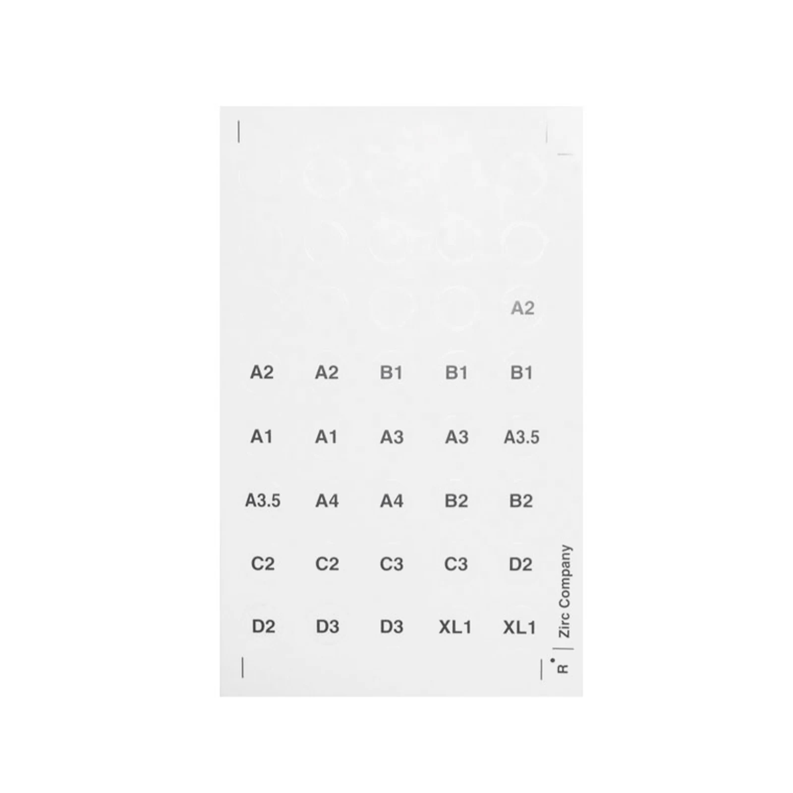Shade Label Sheets atspalvių etiketės, 2 vnt. - oficiali Zirc produkto nuotrauka