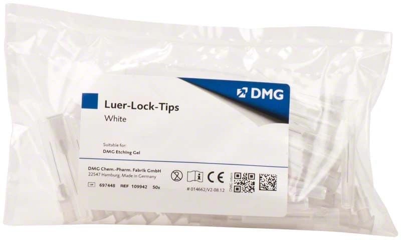 Luer-Lock Tips straight White 50 vnt. – oficiali DMG produkto nuotrauka