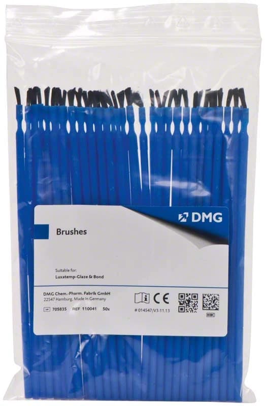 Luxatemp Glaze&Bond Brushes 50 vnt. – oficiali DMG produkto nuotrauka