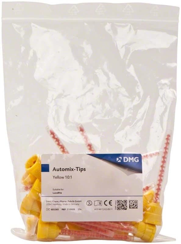 Automix Tips Yellow 10:1 25 vnt. – oficiali DMG produkto nuotrauka