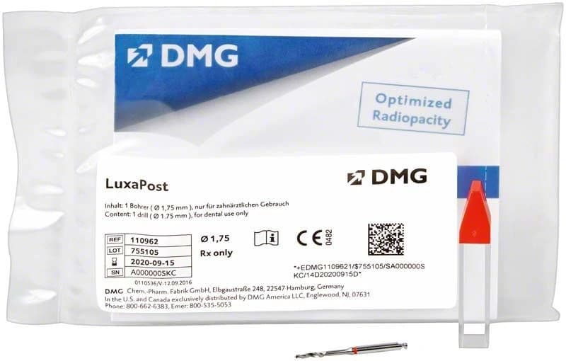 LuxaPost Bohrer 1,75 1 vnt. – oficiali DMG produkto nuotrauka