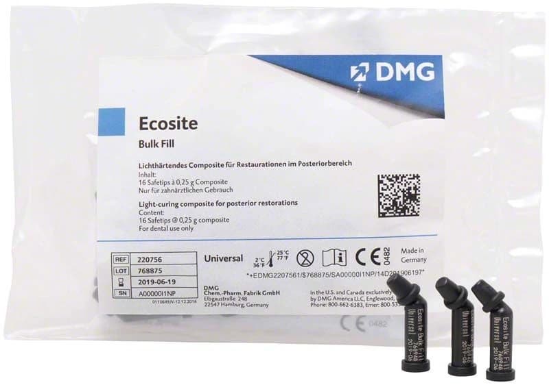 Ecosite Bulk Fill universal 16 x 0,25 g – oficiali DMG produkto nuotrauka