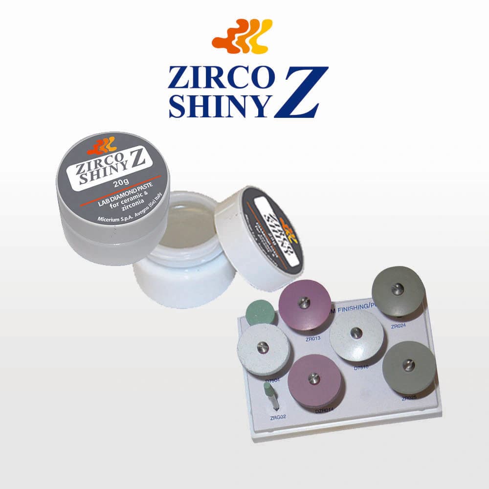 ZircoShiny cirkonio, keramikos ir kompozito poliravimo sistema - oficiali Micerium produkto nuotrauka