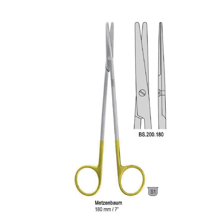 Falcon-Cut scissors Metzenbaum straight 180mm – oficiali Falcon Medical produkto nuotrauka