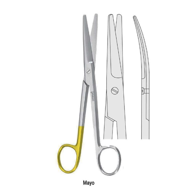 Super-Cut scissors operating Mayo curved 170mm – oficiali Falcon Medical produkto nuotrauka