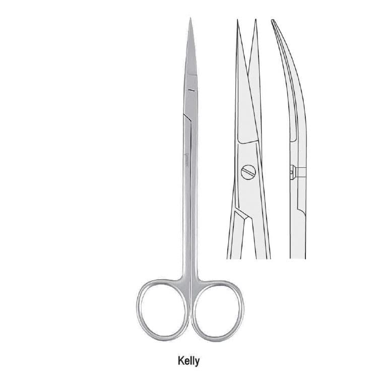 Scissors Kelly curved 180mm – oficiali Falcon Medical produkto nuotrauka