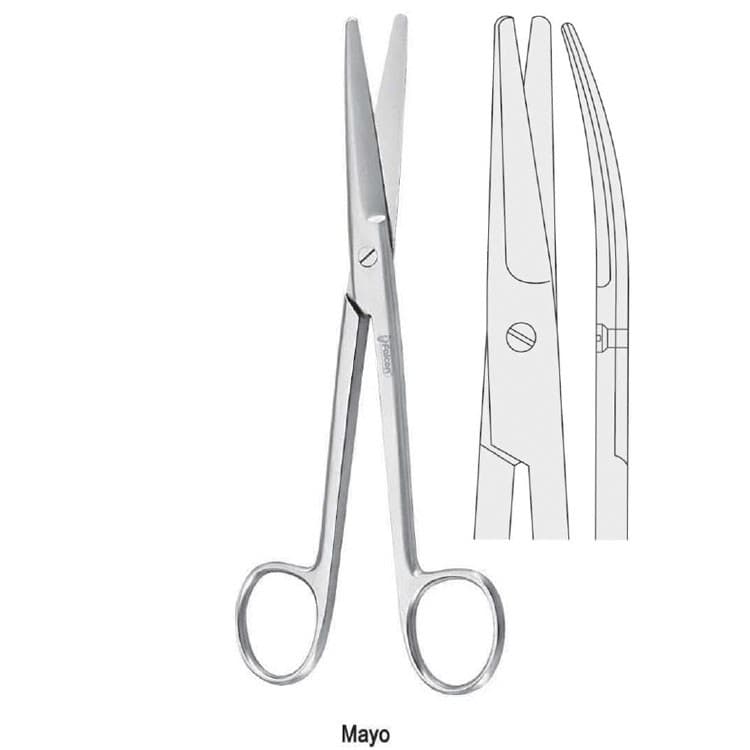 Scissors operating Mayo curved 170mm – oficiali Falcon Medical produkto nuotrauka