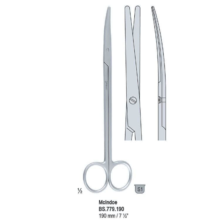 Scissors McIndoe curved 190mm – oficiali Falcon Medical produkto nuotrauka