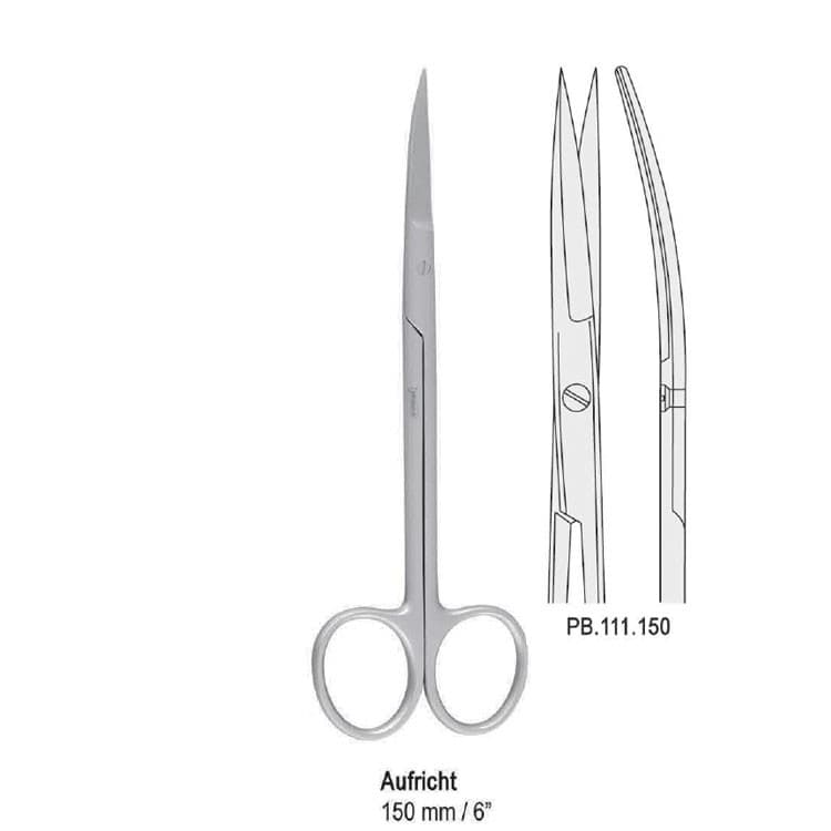 Scissors Aufricht curved 150mm – oficiali Falcon Medical produkto nuotrauka