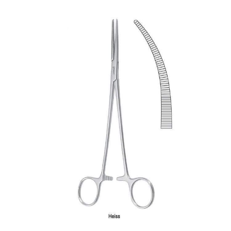 Forceps artery Heiss less curved 205mm – oficiali Falcon Medical produkto nuotrauka