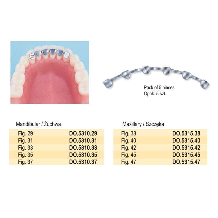 Lingual retainer maxillary no. 38 (Pack of 5 pieces) – oficiali Falcon Medical produkto nuotrauka