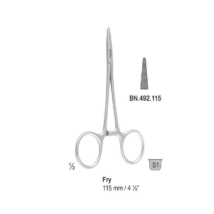 Needle holder Fry serrated 115mm – oficiali Falcon Medical produkto nuotrauka