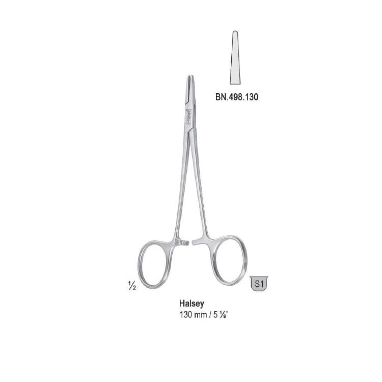 Needle holder Halsey smooth 130mm – oficiali Falcon Medical produkto nuotrauka