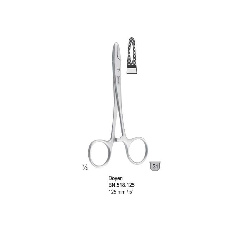 Needle holder Doyen 125mm – oficiali Falcon Medical produkto nuotrauka