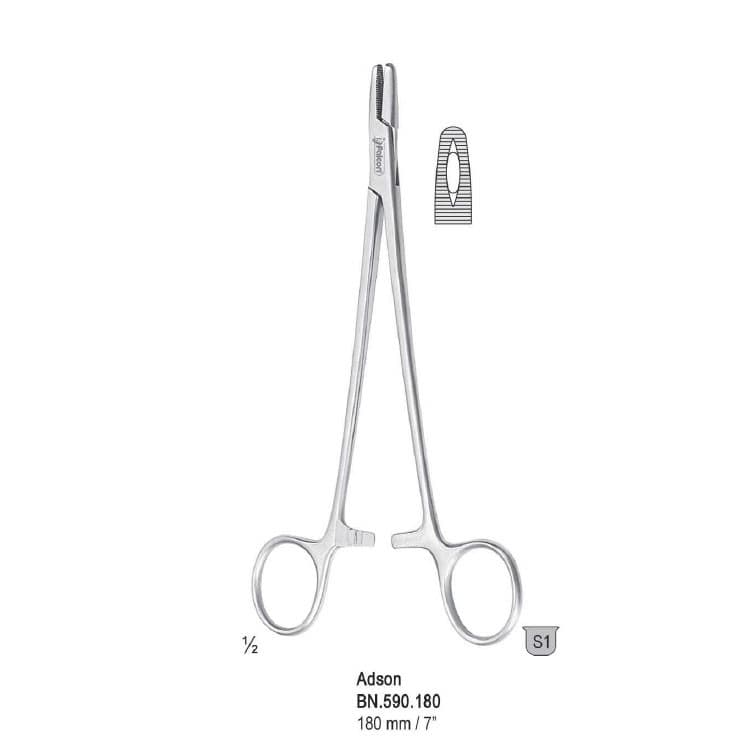 Needle holder Adson fenestraightated 180mm – oficiali Falcon Medical produkto nuotrauka