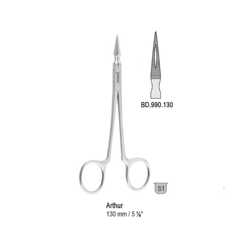 Forceps splinter Arthur straight 130mm – oficiali Falcon Medical produkto nuotrauka