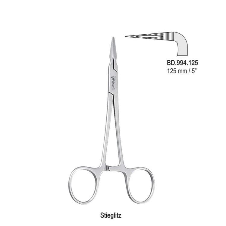 Forceps splinter Stieglitz 90° 125mm – oficiali Falcon Medical produkto nuotrauka