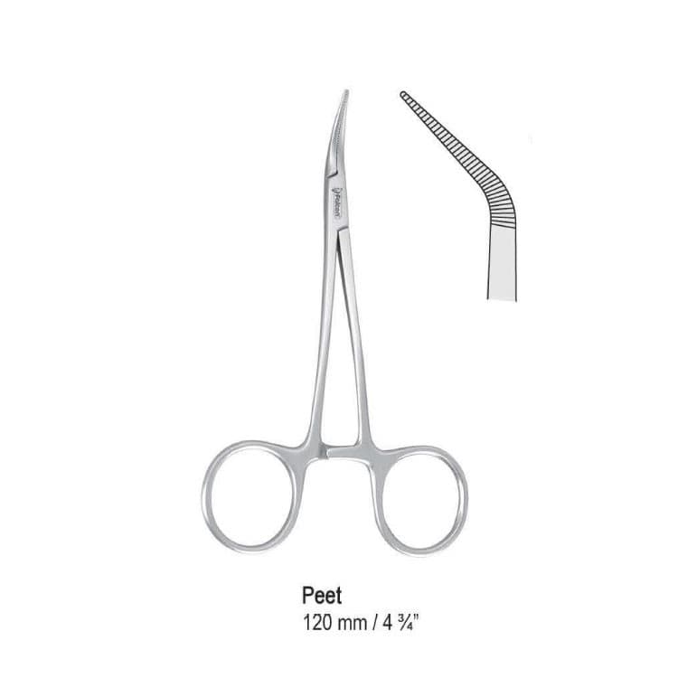 Forceps splinter Peet less curved 120mm – oficiali Falcon Medical produkto nuotrauka