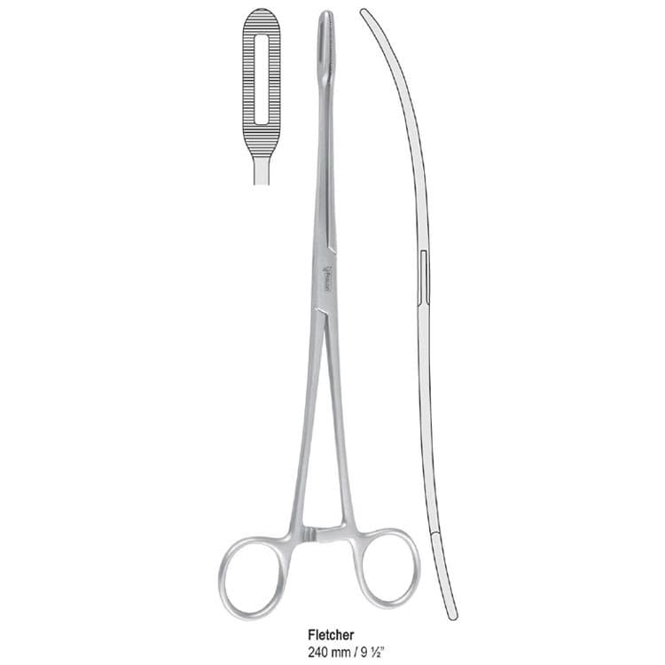 Forceps dressing Fletcher straight 240mm – oficiali Falcon Medical produkto nuotrauka