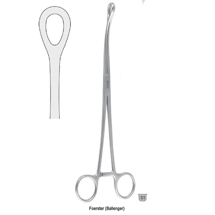 Forceps sponge Foerster (Ballenger) smooth straight 180mm – oficiali Falcon Medical produkto nuotrauka