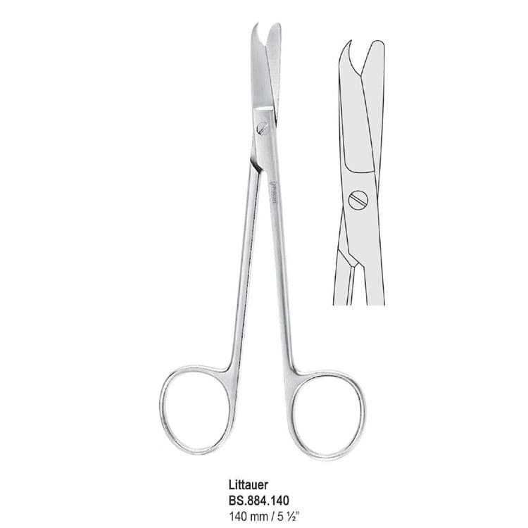 Scissors ligature Littauer 140mm – oficiali Falcon Medical produkto nuotrauka