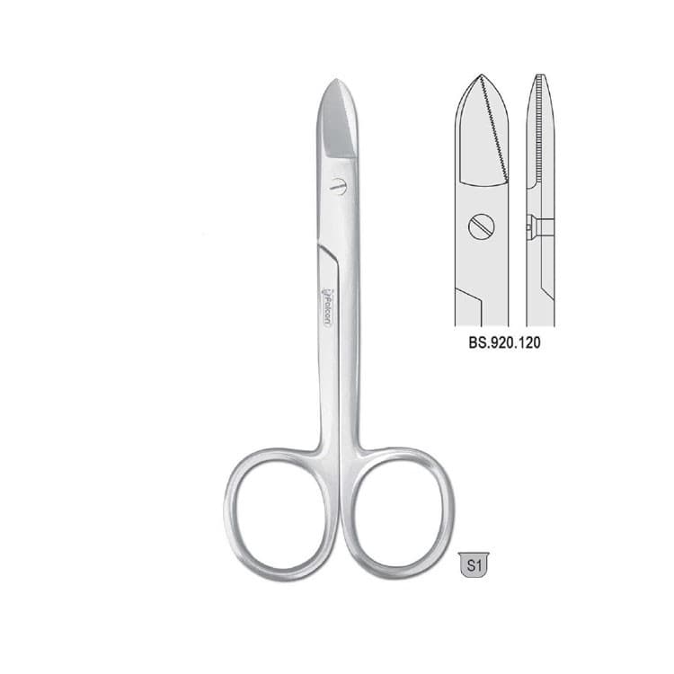Scissors crown Bee Bee straight 120mm saw edge – oficiali Falcon Medical produkto nuotrauka