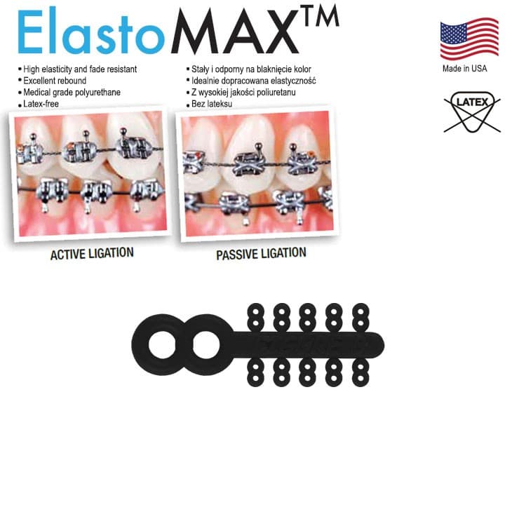 Figure 8 ligatures ties, latex free, black (200 ligatures) – oficiali Falcon Medical produkto nuotrauka