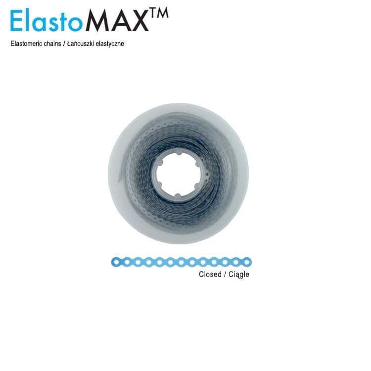 ElastoMax Uno elastomeric chain, closed silver (4.5m spool) – oficiali Falcon Medical produkto nuotrauka