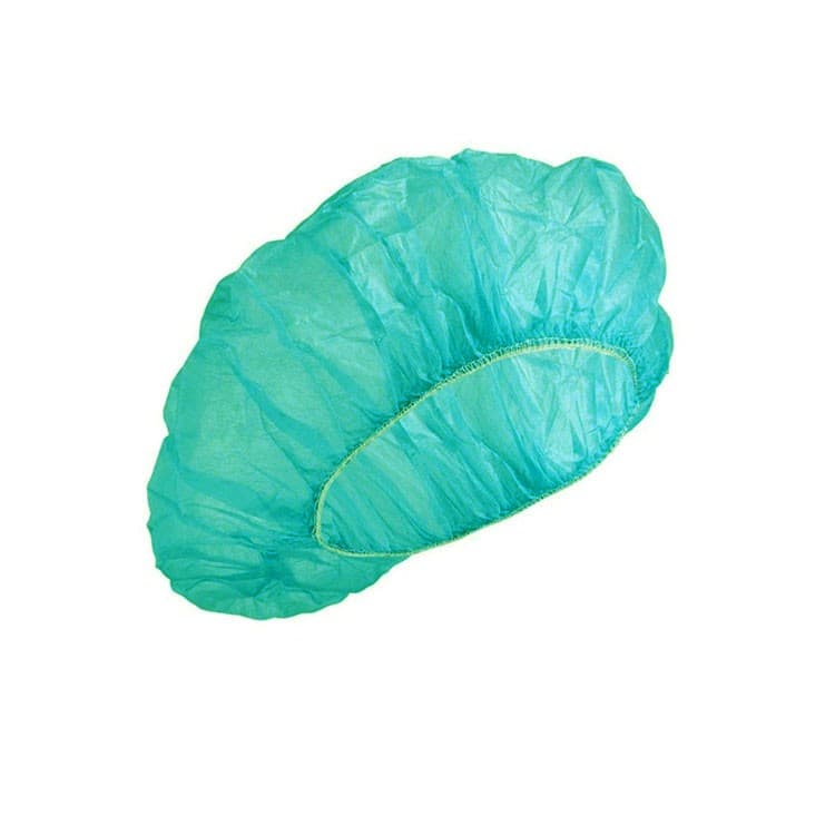 DENTALINE Disposable bouffant caps, 53 cm, Green (Pack of 100 pieces) – oficiali Falcon Medical produkto nuotrauka