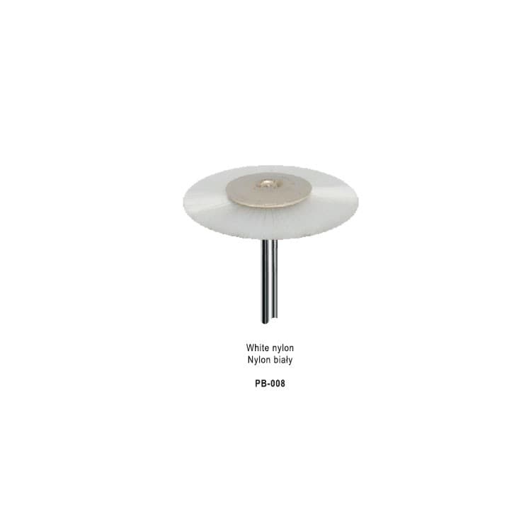 Mounted wheel polisher Ø 21mm white nylon HP – oficiali Falcon Medical produkto nuotrauka