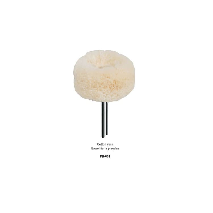 Mounted wheel polisher Ø 24mm cotton yarn HP – oficiali Falcon Medical produkto nuotrauka