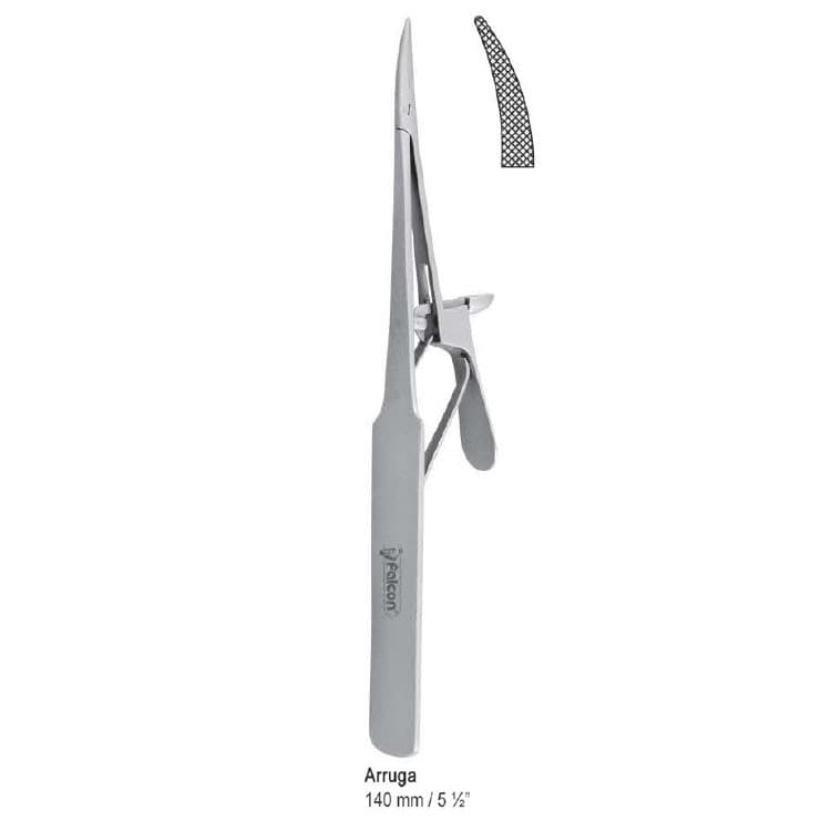 Needle holder Arruga curved 140mm – oficiali Falcon Medical produkto nuotrauka