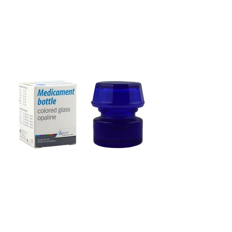 Glass medicament bottle blue – oficiali Falcon Medical produkto nuotrauka