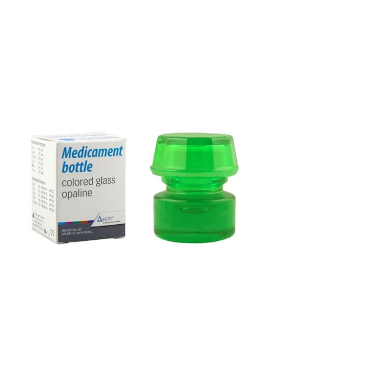 Glass medicament bottle green – oficiali Falcon Medical produkto nuotrauka