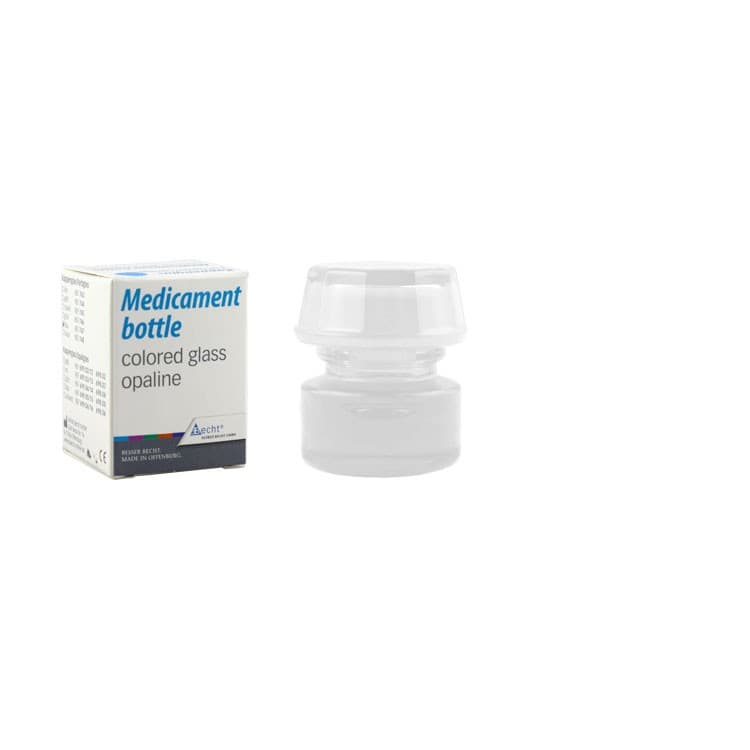 Glass medicament bottle white – oficiali Falcon Medical produkto nuotrauka