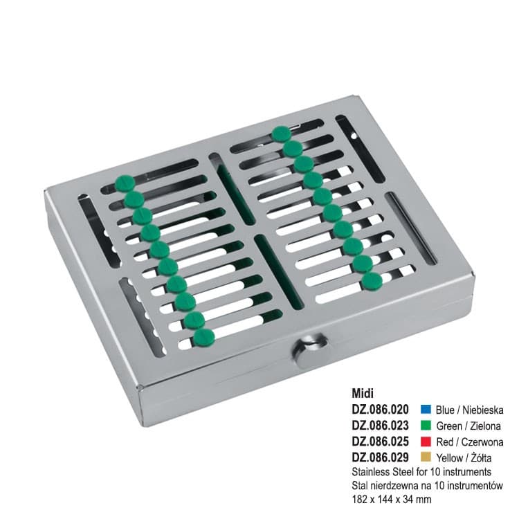 TWIST-LOCK Cassette Tray with cover MIDI, yellow – oficiali Falcon Medical produkto nuotrauka