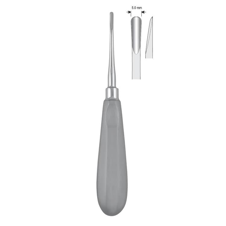 Luxation elevator straight 5mm fig. 3 – oficiali Falcon Medical produkto nuotrauka