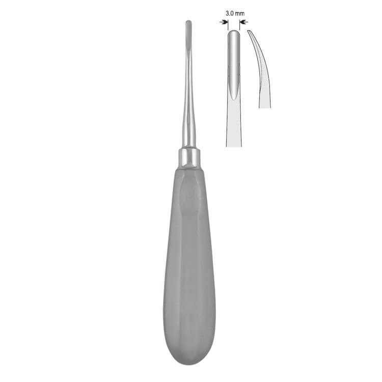 Luxation elevator COF 3mm fig. 6 – oficiali Falcon Medical produkto nuotrauka