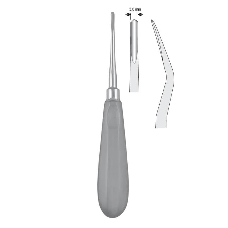 Luxation elevator bayonet 3mm fig. 7 – oficiali Falcon Medical produkto nuotrauka
