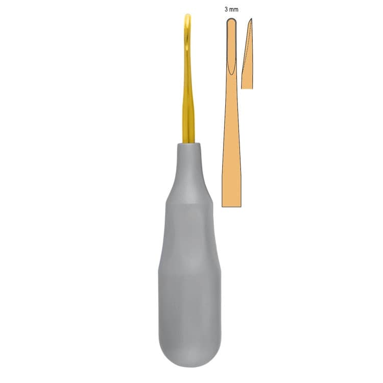 Ergo-Form Luxating Elevator Falcon straight 3mm, fig.2 – oficiali Falcon Medical produkto nuotrauka