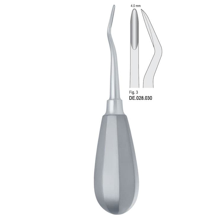 Elevator Bein 4mm fig. 3 bayonet distal – oficiali Falcon Medical produkto nuotrauka