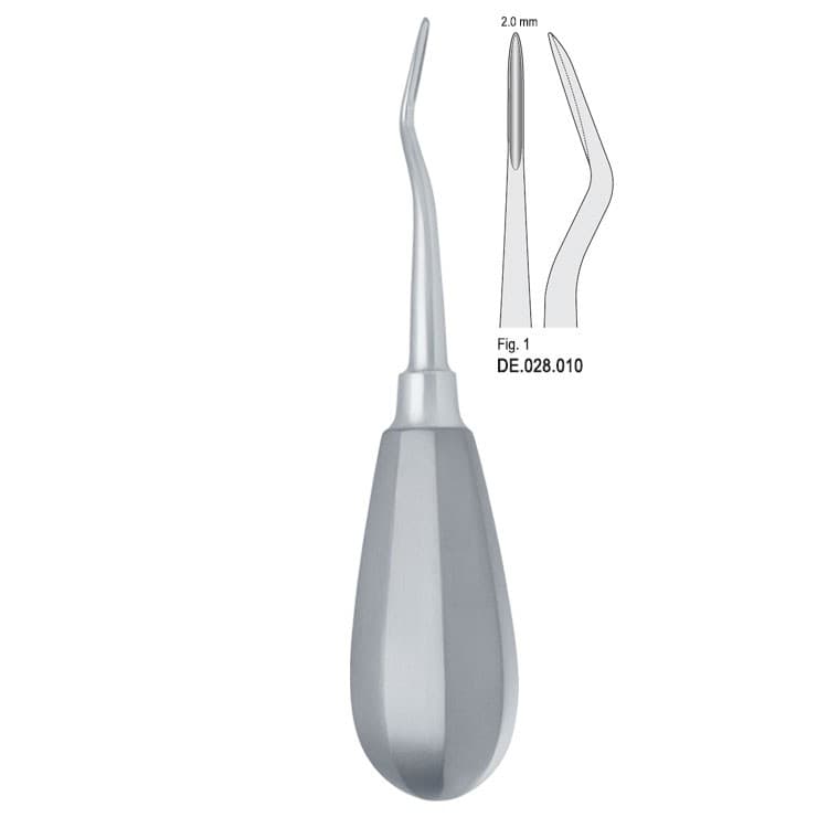 Elevator Bein 2mm fig. 1 bayonet distal – oficiali Falcon Medical produkto nuotrauka