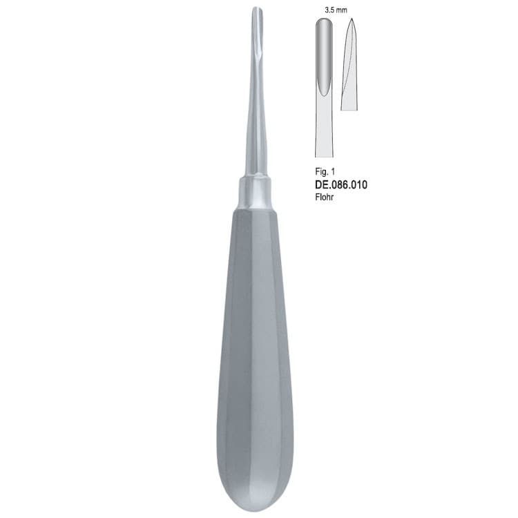 Elevator Flohr straight fig. 1 – oficiali Falcon Medical produkto nuotrauka