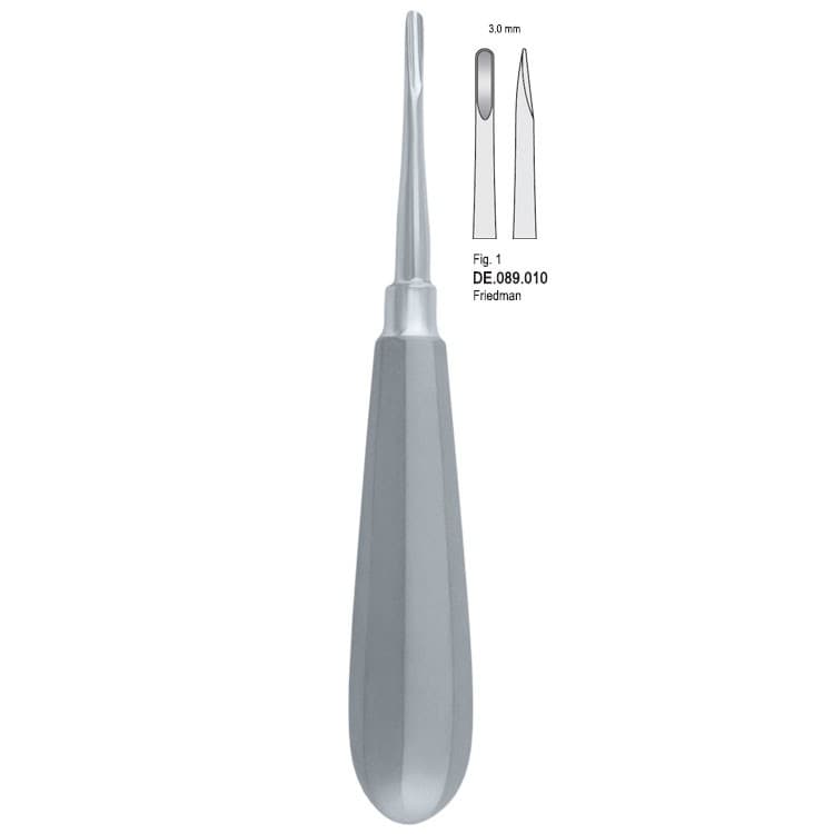 Elevator Friedman straight fig. 1 – oficiali Falcon Medical produkto nuotrauka