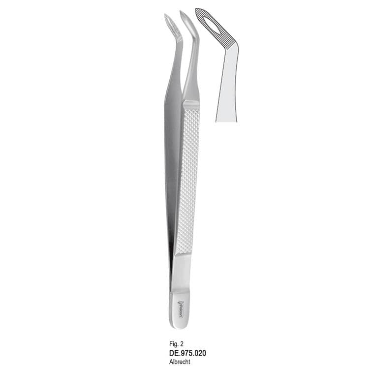 Tweezers extraction Albrecht sharp fig. 2 – oficiali Falcon Medical produkto nuotrauka