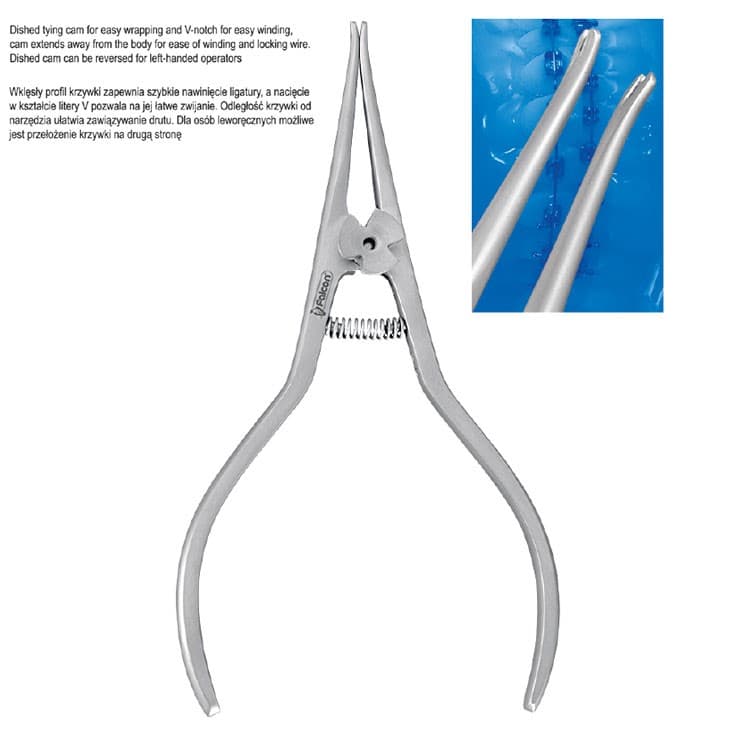 Ligature tying forceps Steiner 160mm – oficiali Falcon Medical produkto nuotrauka