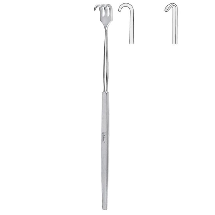 Retractor Falcon 1-prong blunt 160mm – oficiali Falcon Medical produkto nuotrauka