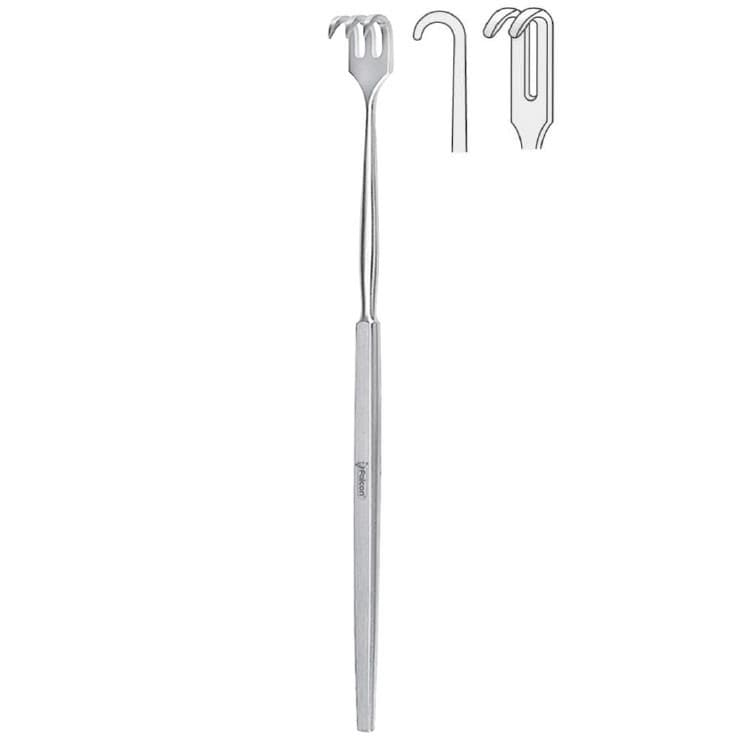 Retractor Falcon 2-prong blunt 160mm – oficiali Falcon Medical produkto nuotrauka