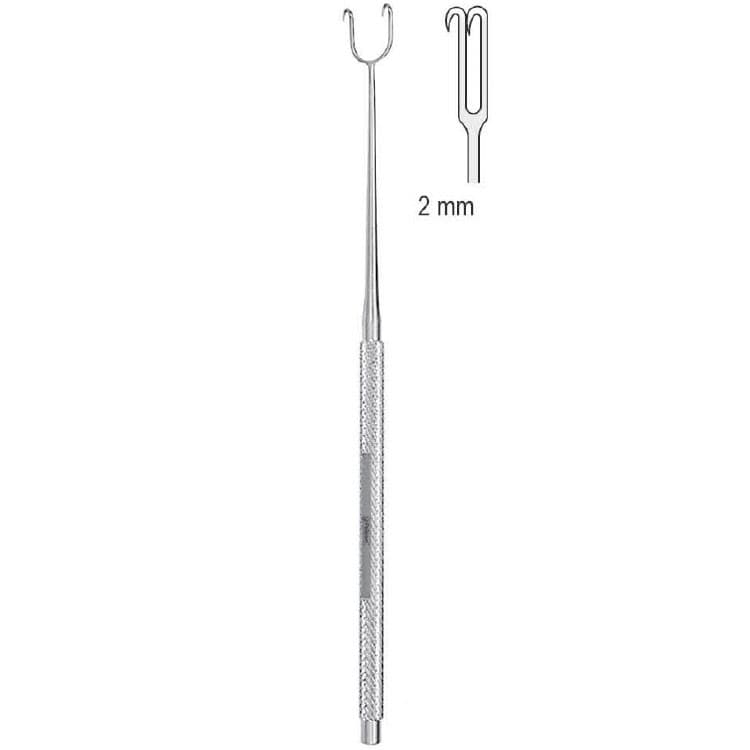 Hook Joseph 2-prongs sharp 2mm, 160mm – oficiali Falcon Medical produkto nuotrauka